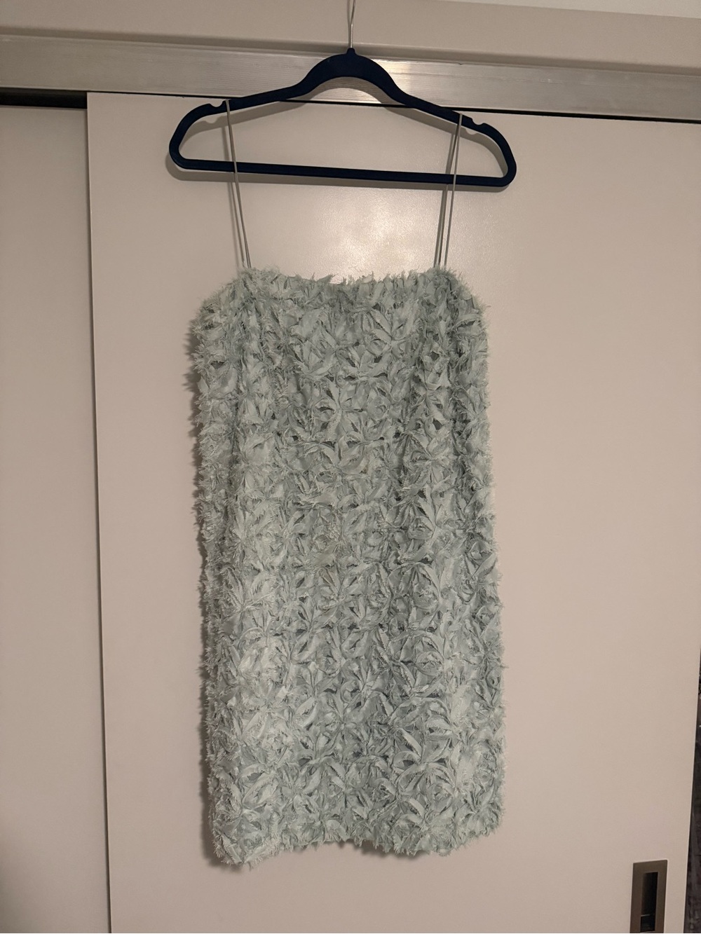 Sunday in Brooklyn Pale Mint Textured Spaghetti-Strap Mini Dress